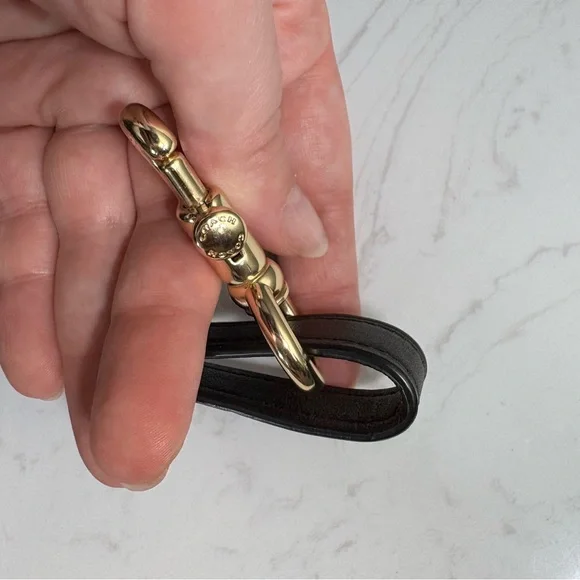 Black Coach Grace satchel with gold dowel accents - wear or repair style B1957 - Picture 3 of 12